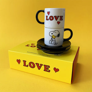 MAGPIE | Peanuts Espresso Mugs Set of 2 | Love - LONDØNWORKS