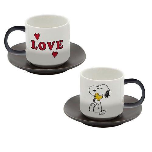 MAGPIE | Peanuts Espresso Mugs Set of 2 | Love - LONDØNWORKS