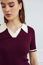 Load image into Gallery viewer, Noella | Lilo Polo Knit | Wine &amp; Sugar - LONDØNWORKS