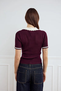 Noella | Lilo Polo Knit | Wine & Sugar - LONDØNWORKS