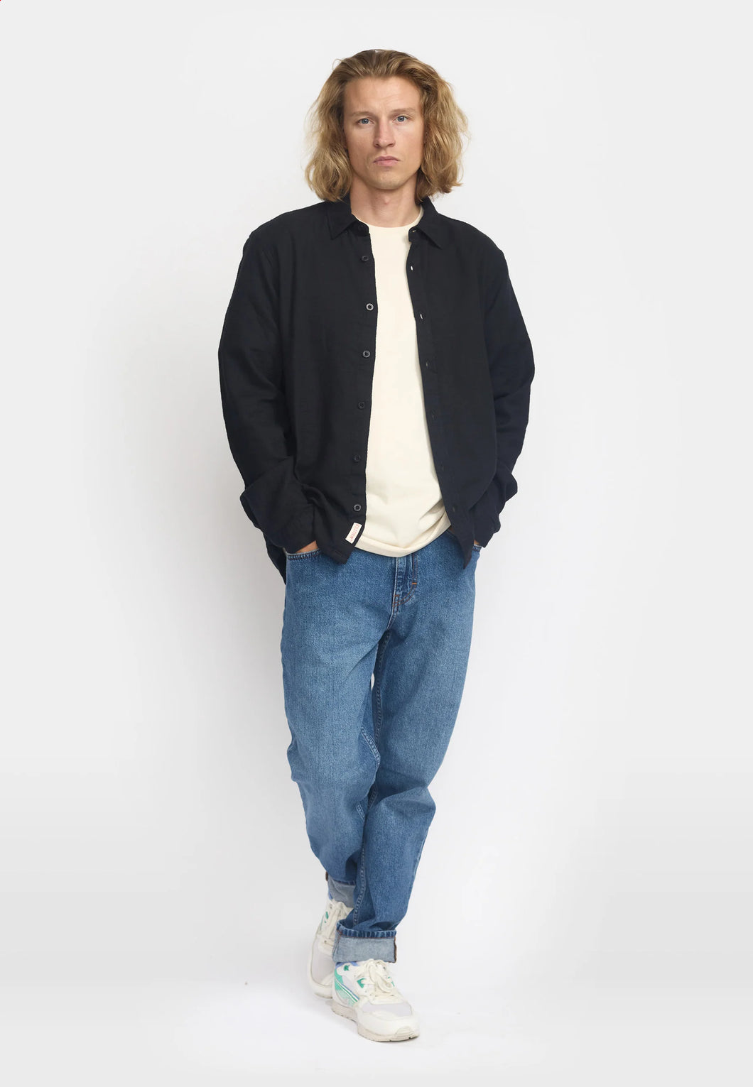 REVOLUTION | 3176 Loose Shirt | Black - LONDØNWORKS