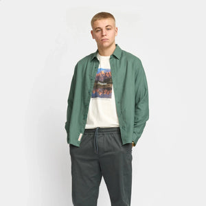 REVOLUTION | 3176 Loose Shirt | Dust Green - LONDØNWORKS