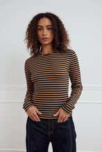 Load image into Gallery viewer, Noella | Luana Top | Dark Sand &amp; Black Stripe - LONDØNWORKS
