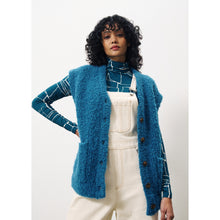 Load image into Gallery viewer, FRNCH | Magaly Vest | Petrol Blue