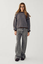 Load image into Gallery viewer, Noella | N-Mafalda Knit Sweater | Brown Blue Stripe