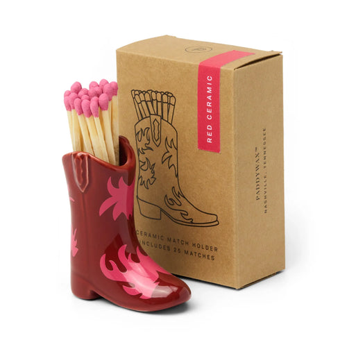 PADDYWAX | Cowboy Boot Match Holder | Red