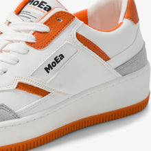 Load image into Gallery viewer, MoEa | GEN1 Orange Vegan Sneakers | Orange White &amp; Suede - LONDØNWORKS