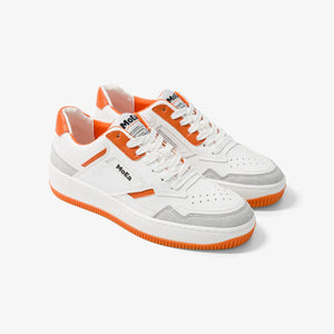 MoEa | GEN1 Orange Vegan Sneakers | Orange White & Suede - LONDØNWORKS