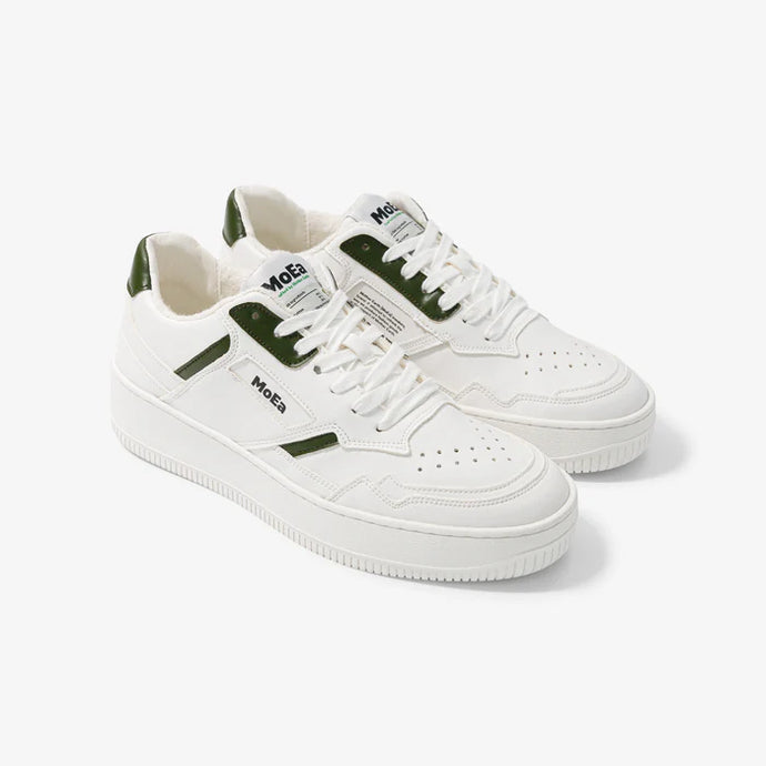 MoEa | GEN1 Cactus Vegan Sneakers | White & Green