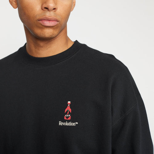 REVOLUTION | 2780 Sau Printed Crewneck | Black