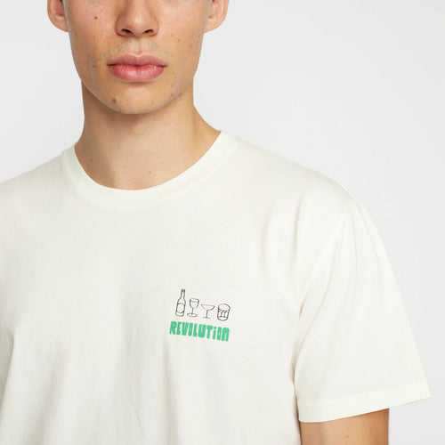 REVOLUTION | 1374 Bar T-Shirt | Off White