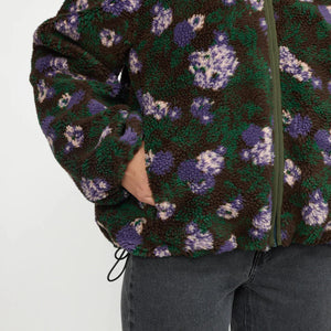 SELFHOOD | 77316 Printed Teddy Jacket | Dark Green