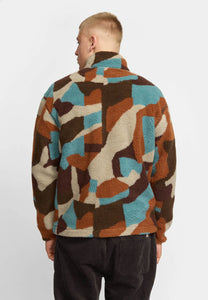 REVOLUTION | 7023 Printed Teddy Jacket | Brown - LONDØNWORKS