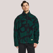 Load image into Gallery viewer, REVOLUTION | 7025 Printed Fleece Jacket | Dark Green