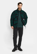 Load image into Gallery viewer, REVOLUTION | 7025 Printed Fleece Jacket | Dark Green