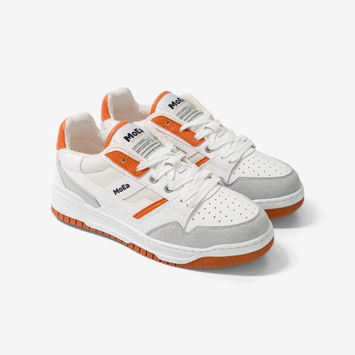 MoEa | GEN2 Sport Orange Vegan Sneakers | White & Orange - LONDØNWORKS
