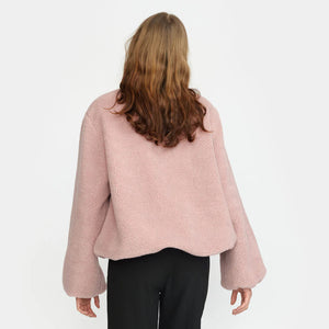 SELFHOOD | 77312 Puff Sleeve Teddy Jacket | Light Purple