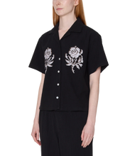 Load image into Gallery viewer, OBEY | Roses Embellished Short Sleeved Shirt | Black