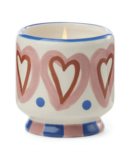 PADDYWAX | Adopo Hearts Ceramic Candle | Rosewood & Vanilla - LONDØNWORKS