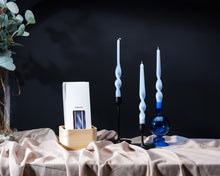 Load image into Gallery viewer, MÆGEN | Set of 3 Twist Taper Candles | Cornflower Blue - LONDØNWORKS
