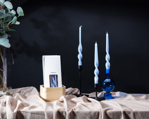 MÆGEN | Set of 3 Twist Taper Candles | Cornflower Blue - LONDØNWORKS