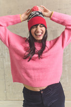 Load image into Gallery viewer, MISS POMPOM | Doodle Wool Bobble Hat | Black - LONDØNWORKS