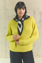 Load image into Gallery viewer, MISS POMPOM | Doodle Wool Triangle Scarf | Black - LONDØNWORKS