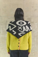 Load image into Gallery viewer, MISS POMPOM | Doodle Wool Triangle Scarf | Black - LONDØNWORKS