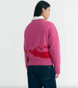 THINKING MU | Petra Knitted Sweater | Pink