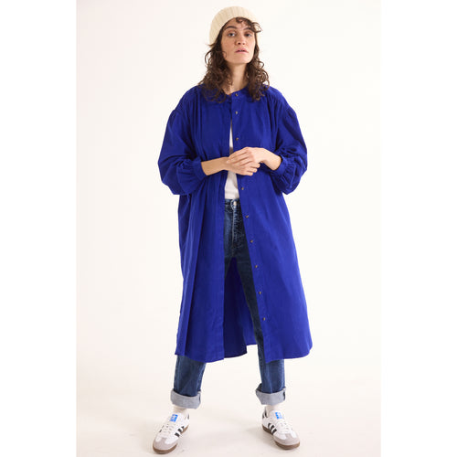 SACRECOEUR | Sofia Shirt Dress | Cobalt Blue