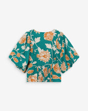 Load image into Gallery viewer, GRACE &amp; MILA | Vahe Short Patterned Blouse | Green - LONDØNWORKS