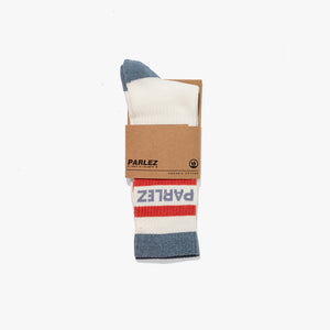 PARLEZ | Strive Socks | White & China Blue