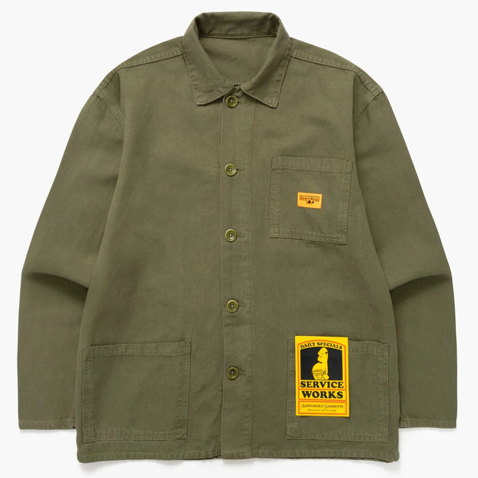 SERVICE WORKS | Canvas Chore Shirt | Olive - LONDØNWORKS