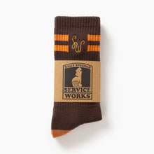 Load image into Gallery viewer, SERVICE WORKS | Monogram Socks | Brown