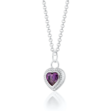 Load image into Gallery viewer, SCREAM PRETTY | Hannah Martin Violet Heart Necklace | Silver - LONDØNWORKS