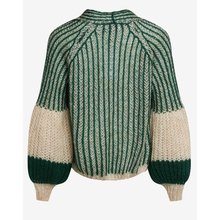 Load image into Gallery viewer, NOELLA | Liana Knit Cardigan | Beige &amp; Bottle Green - LONDØNWORKS