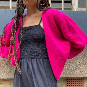 ØST LONDON | Smila Mohair Cardigan | Fuchsia Pink - LONDØNWORKS