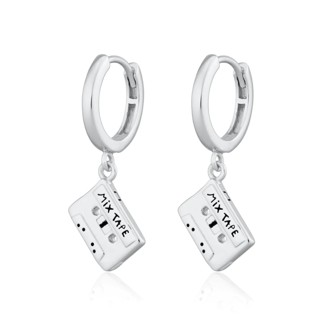 SCREAM PRETTY | Mix Tape Charm Hoop Earrings | Sterling Silver - LONDØNWORKS