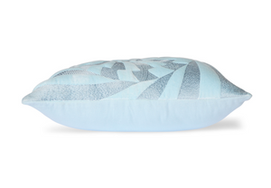 HKLIVING | Graphic Embroidered Cushion | Ice Blue - LONDØNWORKS