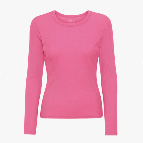 COLORFUL STANDARD | Women Organic Rib Long Sleeve T Shirt | Bubblegum Pink - LONDØNWORKS