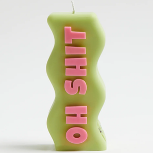 WAVEY CASA | Oh Shit Eco Soy Candle | Green & Pink - LONDØNWORKS
