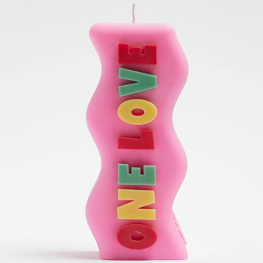 WAVEY CASA | One Love Eco Soy Candle | Pink/Multi - LONDØNWORKS