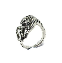 Load image into Gallery viewer, CRYPT | Roaring Tiger Adjustable Band Ring | Sterling Silver - LONDØNWORKS