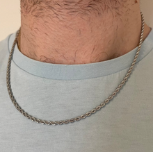 Load image into Gallery viewer, CRYPT | Stainless Steel Rope Chain Necklace | Silver - LONDØNWORKS