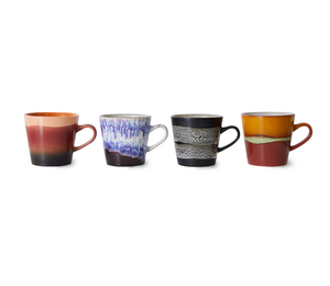 HKLIVING | Ceramic Americano Mugs Set Of 4 | Friction - LONDØNWORKS