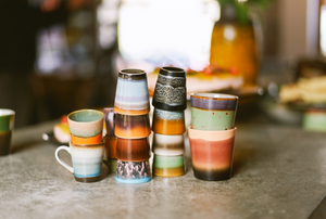 HKLIVING | Ceramic Espresso Cups Set Of 4 | Retro - LONDØNWORKS