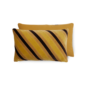 HKLIVING | Striped Velvet Cushion | Honey - LONDØNWORKS
