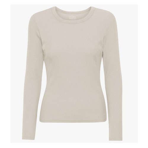 COLORFUL STANDARD | Women Organic Rib Long Sleeve T Shirt | Ivory White - LONDØNWORKS