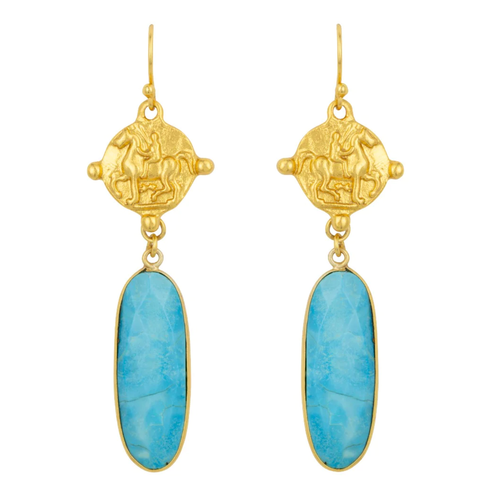 ASHIANA |  Mare Earrings | Turquoise - LONDØNWORKS