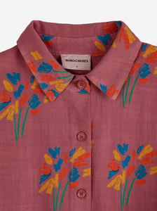 BOBO CHOSES | Fireworks Print Short Sleeve Shirt | Coral Pink - LONDØNWORKS